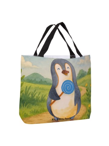 Mr. & Mrs. Panda Shopper Pinguin Lolli Design ohne Spruch in Weiß