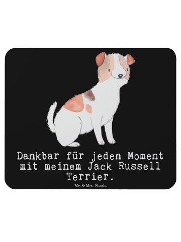 Mr. & Mrs. Panda Mauspad Jack Russell Terrier Moment mit Spruch in Schwarz