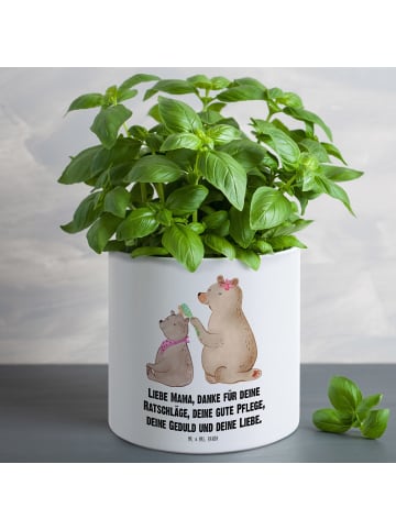 Mr. & Mrs. Panda Pflanzkübel Groß Bär Kind mit Spruch in Weiß
