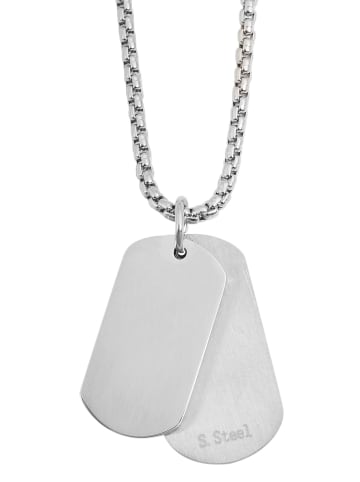 Adeliás Unisex Halskette mit Anhänger – aus Edelstahl in silber