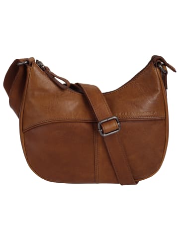 SPIKES & SPARROW Umhängetasche echt Leder in cognac