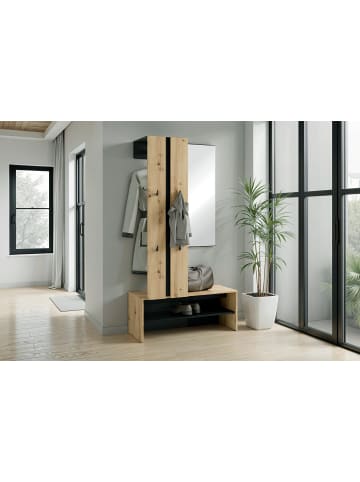 byLiving Kompaktgarderobe NANTE in Artisan Eiche (Eiche-Optik) - B 100, H 186, T 40 cm