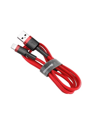 Wisam® Baseus QC3.0 2.4A Schnell-Ladekabel Lightning Kabel 2,4A 1m rot