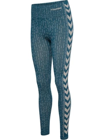 Hummel Leggings "Hmlmt Drops Seamless Mw Tights" in Blau