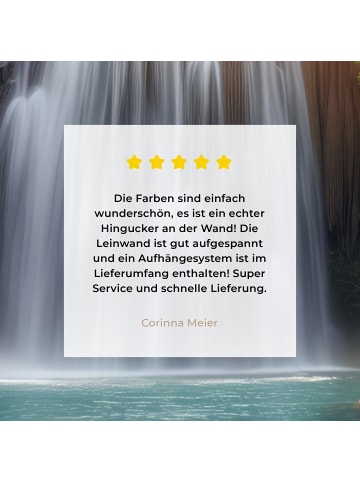 MuchoWow Leinwand bilder Tropischer Wasserfall (BxH)