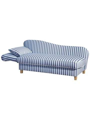 58 aufm Kessel RECAMIERE Armlehne links Katia Flachgewebe blau