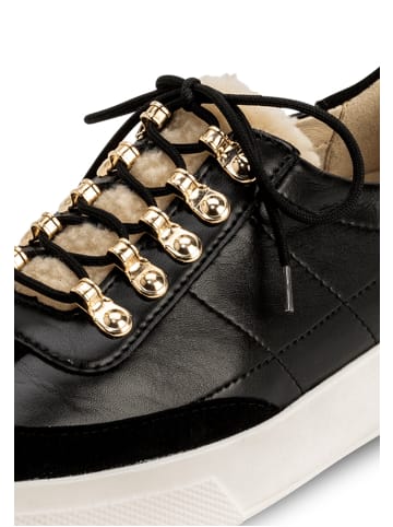 VITAFORM Echt Leder & vitaform Stretch Sneaker in schwarz