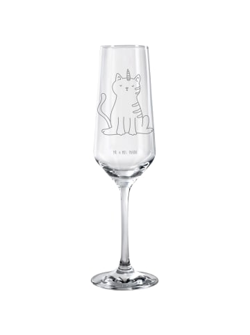 Mr. & Mrs. Panda Sektglas Einhorn Katze ohne Spruch in Transparent