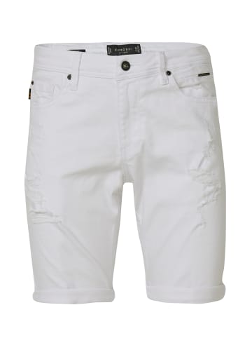 KOROSHI Regular fit stretch denim bermuda shorts. in weiß