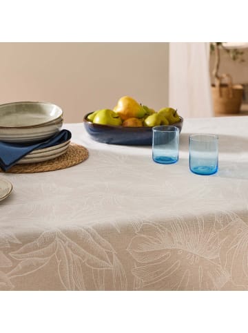 Douceur d’Intérieur Rechteckige Tischdecke LORENZA in Beige, (B) 140 x (H) 0,2 x (L) 240 cm