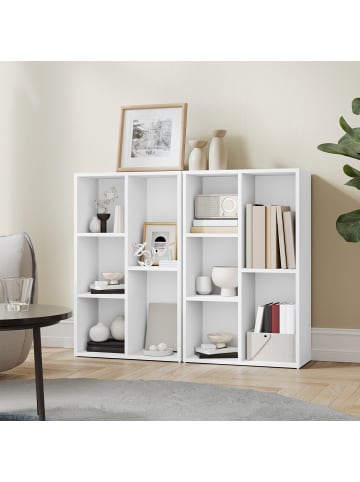 VASAGLE Bücherregal Custos in Weiß - (B)50 x (H)80 x (T)24 cm