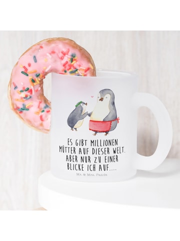 Mr. & Mrs. Panda Tee Tasse Pinguin mit Kind mit Spruch in Transparent
