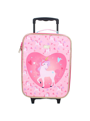 COFI 1453 Prêt Kinder-Trolley Made To Roll – KofferEinhorn Motiv in Rosa