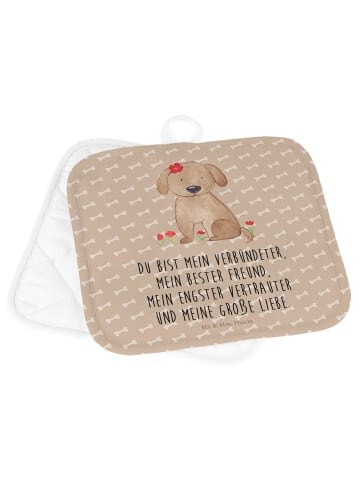 Mr. & Mrs. Panda Topflappen Hund Dame mit Spruch in Hundeglück