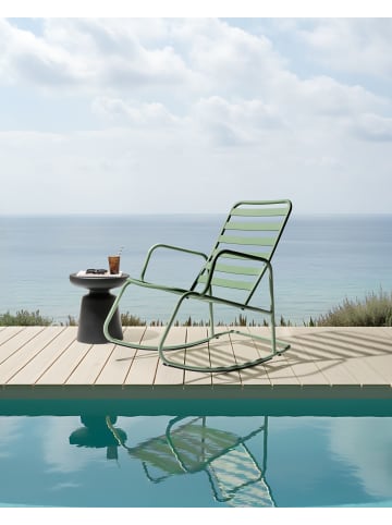 Beliani Schaukelstuhl TURI in Grün - (W) 66 x (H) 92 x (L) 96 cm