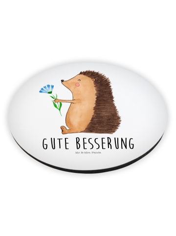 Mr. & Mrs. Panda Magnet für Kühlschrank Igel Blumen mit Spruch in Weiß