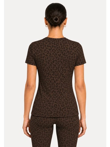 SMILODOX LEO T-Shirt Velvara in Braun Leo