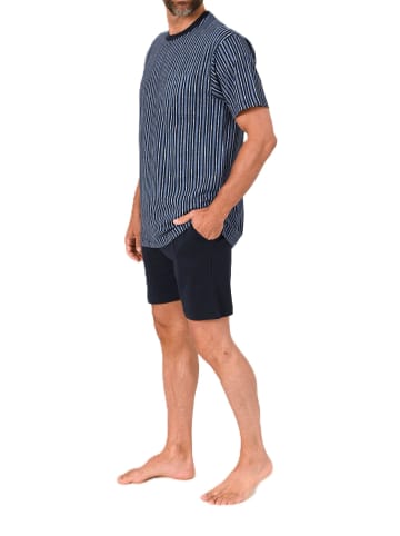 NORMANN Kurzarm Schlafanzug Shorty Pyjama 125 105 90 554 in marine