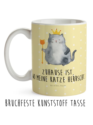 Mr. & Mrs. Panda Kinderpott Katze König mit Spruch in Gelb Pastell