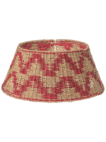 Beliani Weihnachtsbaumkragen GLACE in Naturfarben/Rot - (W) 60 x (H) 28 x (L) 60 cm