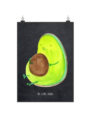 Mr. & Mrs. Panda Poster Avocado Pfeifen ohne Spruch in Kreidetafel