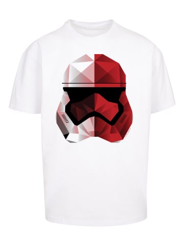 F4NT4STIC Heavy Oversize T-Shirt Star Wars The Last Jedi Cubist Trooper Helmet in weiß
