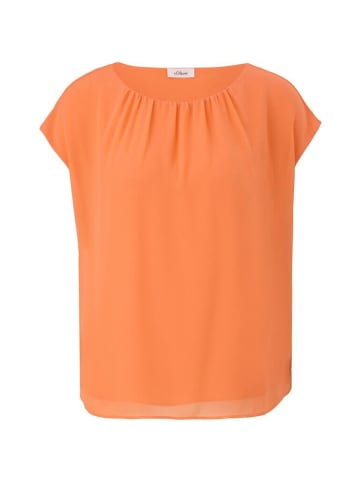 s.Oliver BLACK LABEL Halbarmbluse in Orange