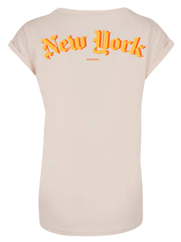 F4NT4STIC Extended Shoulder T-Shirt PLUS SIZE  New York in Whitesand