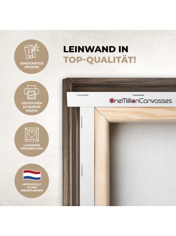 OnlyWow Leinwand Bilder Sandfarben