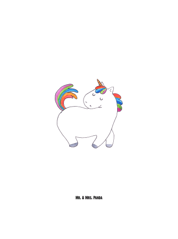 Mr. & Mrs. Panda metall trinkflasche Einhorn Stolzieren ohne Spruch in Weiß