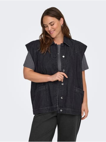 ONLY Carmakoma Jeansweste in Washed Black