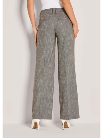 MADELEINE Tweed-Hose mit elastischem Bund in cappuccino / wollweiß / melange