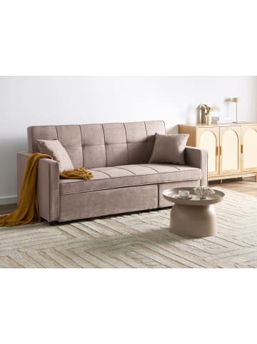 Beliani Schlafsofa GLOMMA in Beige - (W) 207 x (H) 95 x (L) 87 cm