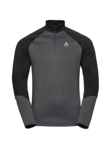 Odlo Shirt Midlayer 1/2 zip PLANCHES in Schwarz-gemustert