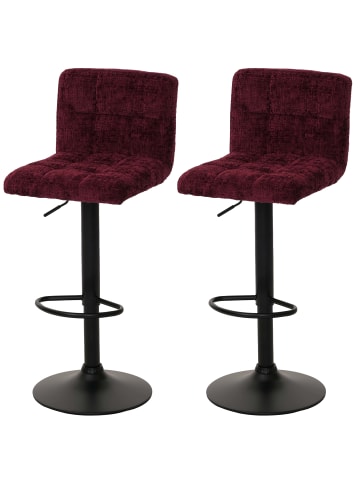 MCW 2er-Set Barhocker G87, Bordeaux