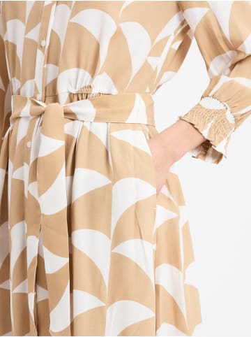 More & More Kleid in braun weiß - 0001