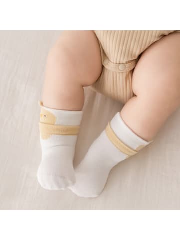 MUNADUNA 5er-Pack Socken mit gelber Ente- und Kleidermotiv