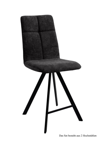 58 aufm Kessel THEKENSTUHL drehbar (2er-Set) Drucill 47x109x60 Schwarz/Anthrazit