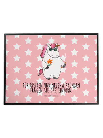 Mr. & Mrs. Panda Bastelunterlage Einhorn Woodstock mit Spruch in Rot Pastell