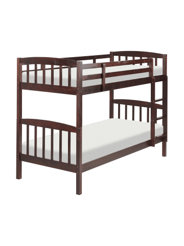 Beliani Hochbett REVIN in Braun - (W) 97 x (H) 147 x (L) 208 cm