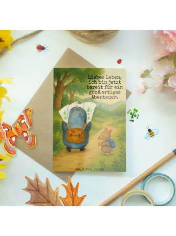 Mr. & Mrs. Panda jubiläumskarte Pinguin & Maus Wanderer Design m... in Weiß