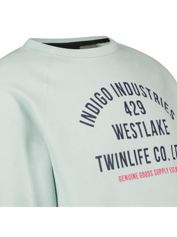 Twinlife Pullover raglan print in Blau