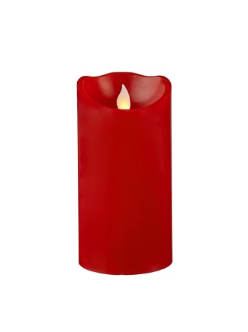 STAR Trading LED Kerze Twinkle Echtwachs in rot - H: 15cm