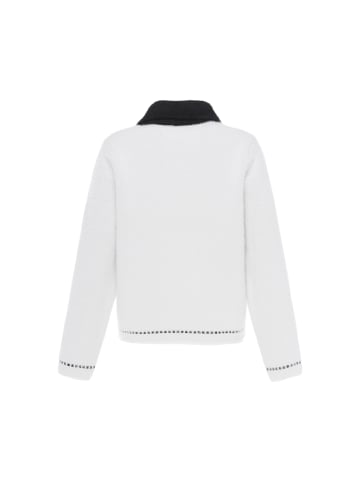 NAEMI Women Cardigan in Offwhite Black
