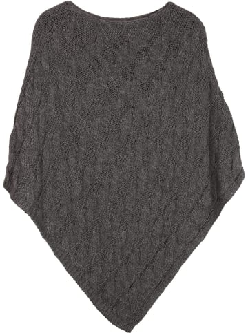 styleBREAKER Strick Poncho in Dunkelgrau