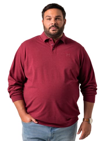 Men Plus Poloshirt in kupfer braun