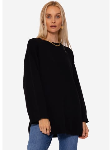 SASSYCLASSY Oversize Strick-Pullover in Schwarz