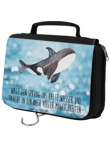 Mr. & Mrs. Panda Schminktasche Orca mit Spruch in OZeichenanblue