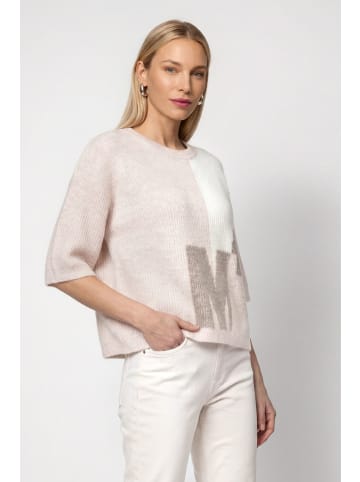 monari Strickpullover mit Intarsie-Design in Rosewater