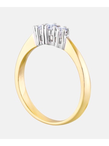 Vanlere Trilogie-Ring aus 375 Gelbgold mit Zirkonia